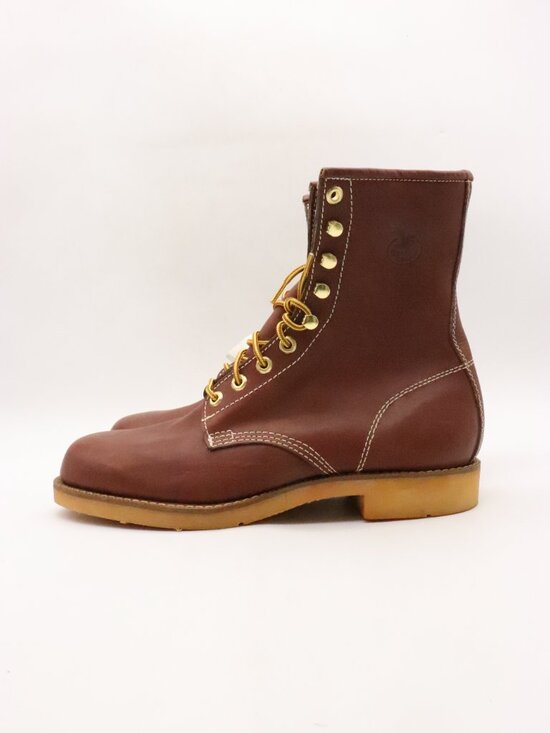 Vintage Georgia Boots Men\'s Size 10 XW Brown Leather Work Combat Shoes 5363 main image 8